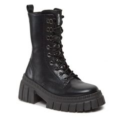 Botki Altercore. Czarne botki Altercore, bez wzorów, bez obcasa, na słupku, bez zapięcia. Za 359.99 zł.