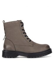 Lasocki Botki WI23-STYX-10 Szary. Szare botki Lasocki, bez wzorów, z nubiku, bez obcasa, na płaskiej podeszwie, bez zapięcia. Za 249.99 zł.