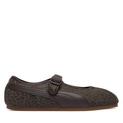 Baleriny Puma. Brązowe baleriny Puma, bez wzorów, bez obcasa. Za 279.99 zł.