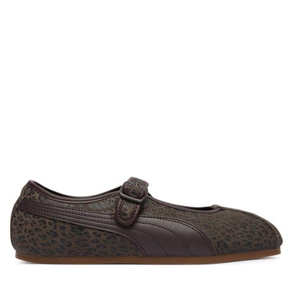 Baleriny Puma. Brązowe baleriny Puma, bez wzorów, bez obcasa. Za 279.99 zł.