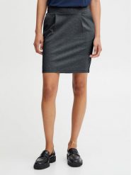 ICHI Spódnica mini 20105037 Szary Regular Fit. Szare spódnice ICHI, s, bez wzorów, z syntetyku, mini. Za 69.99 zł.