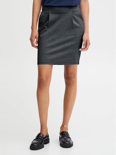 ICHI Spódnica mini 20105037 Szary Regular Fit. Szare spódnice ICHI, l, bez wzorów, z syntetyku, mini. Za 99.99 zł.