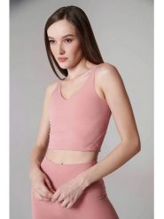 Onamaste Top sportowy "Mantra" w kolorze jasnoróżowym rozmiar: S/M. Różowe koszulki sportowe Onamaste, bez wzorów, bez ramiączek, outdoorowe. Za 126.99 zł.