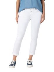 Timezone Dżinsy - Slim fit - w kolorze białym rozmiar: W33. Białe jeansy Timezone, z aplikacjami. Za 140.86 zł.