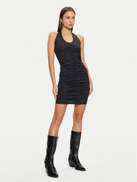 ONLY Sukienka koktajlowa Lea 15333223 Czarny Slim Fit. Czarne sukienki Only, s, bez wzorów, z syntetyku, wizytowe, bez kołnierzyka, bez ramiączek. Za 79.99 zł.