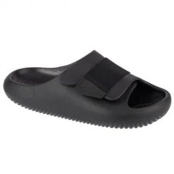 Klapki unisex Crocs 209413001. Czarne klapki Crocs, bez wzorów, z materiału, bez obcasa. Za 199.00 zł.