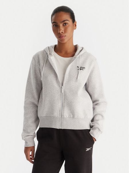 Reebok Bluza Viola RK25171CCW Szary Regular Fit. Szare bluzy Reebok, s, bez wzorów, z bawełny, bez kaptura. Za 101.99 zł.