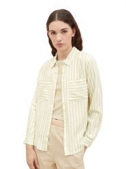 Tom Tailor Koszula w kolorze jasnozielono-białym rozmiar: XL. Zielone koszule Tom Tailor, xl, bez wzorów, bez kołnierzyka, bez ramiączek. Za 48.39 zł.