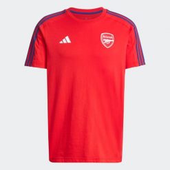 Koszulka piłkarska ADIDAS Arsenal sezon 25/26. Bluzki Adidas, xl, bez wzorów, prążkowane, sportowe, bez kołnierzyka, bez ramiączek. Za 139.99 zł.