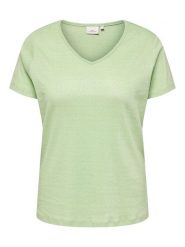 ONLY Carmakoma Koszulka w kolorze jasnozielonym rozmiar: XL-54. Zielone bluzki Only Carmakoma, xl, bez wzorów, bez kołnierzyka, bez ramiączek. Za 79.59 zł.