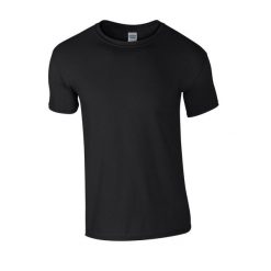 Koszulka Softstyle Dla Dorosłych Unisex. Czarne bluzki GILDAN, xl, bez wzorów, sportowe, bez kołnierzyka, bez ramiączek. Za 33.99 zł.