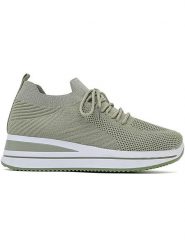 Sixth Sens Sneakersy w kolorze zielonym na koturnie rozmiar: 40. Zielone trampki Sixth Sens, bez wzorów, z materiału, bez zapięcia. Za 136.45 zł.