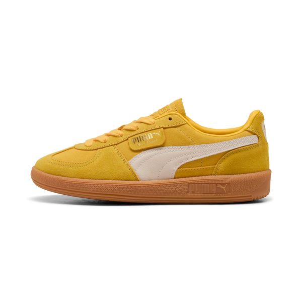 Sneakersy Puma Palermo. Żółte obuwie sportowe Puma, bez zapięcia, do piłki nożnej. Za 308.99 zł.