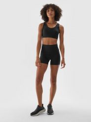 4F Legginsy krótkie treningowe damskie - czarne XS. Czarne legginsy 4f, s, bez wzorów, z dzianiny, z podwyższonym stanem, na fitness i siłownię. W wyprzedaży za 59.99 zł.
