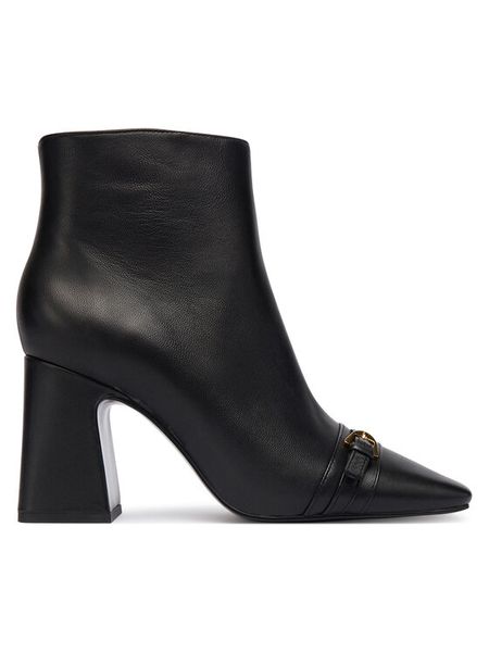 Coccinelle Botki E4 TCF 11 02 01 001 Czarny. Czarne botki Coccinelle, bez wzorów, ze skóry, bez obcasa, na słupku, bez zapięcia. Za 1,299.00 zł.