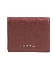 COCCINELLE Skórzany portfel w kolorze jasnobrązowym - 11 x 9 x 3 cm rozmiar: onesize. Brązowe portfele Coccinelle, bez wzorów, z materiału. Za 316.99 zł.