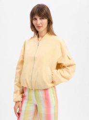 JJXX Bluza - JXLeila Kobiety Sztuczne włókno żółty, XL. Żółte bluzy JJXX, xl, bez wzorów, z włókna, bez kaptura. Za 169.95 zł.