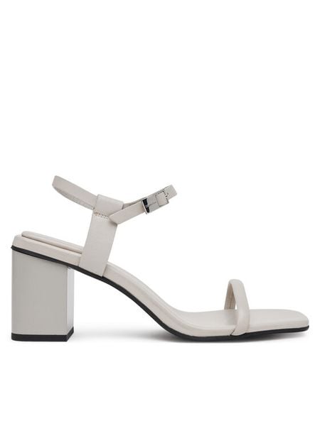 Calvin Klein Sandały Block Heel Sandal 75 Lth HW0HW02650 Szary. Szare sandały Calvin Klein, bez wzorów, ze skóry, bez obcasa, na słupku, bez zapięcia. Za 489.99 zł.