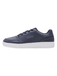 Hummel Sneakersy "Match Point" w kolorze granatowo-białym rozmiar: 36. Niebieskie trampki Hummel, bez wzorów, z materiału, bez zapięcia. Za 91.99 zł.