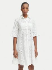 Iconique Sukienka letnia Romina IC26-039 Biały Regular Fit. Białe sukienki Iconique, na lato, xl, bez wzorów, z bawełny, bez kołnierzyka, bez ramiączek. Za 439.99 zł.