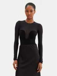 PINKO Body Beccaccia 104998 A2GS Czarny Slim Fit. Czarne body Pinko, s, bez wzorów, z syntetyku. Za 599.99 zł.