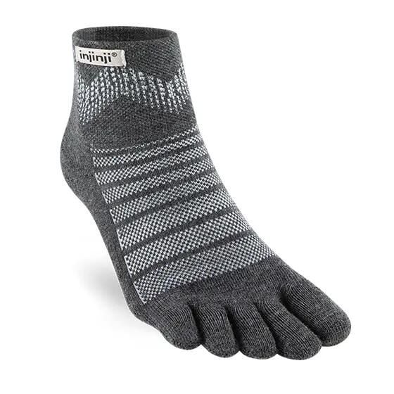 Skarpetki Injinji Midweight Mini-Crew Wool. Szare skarpety Injinji, bez wzorów, z wełny. Za 169.00 zł.