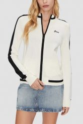 GUESS Beżowa bluza damska rozpinana Full. Brązowe bluzy Guess, s, z aplikacjami, bez kaptura. W wyprzedaży za 289.99 zł.