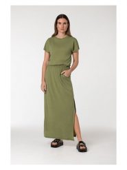 Super.natural Sukienka "Feel Good" w kolorze khaki rozmiar: S. Brązowe sukienki super.natural, s, bez wzorów, z wełny, bez kołnierzyka, bez ramiączek, maxi. Za 173.99 zł.