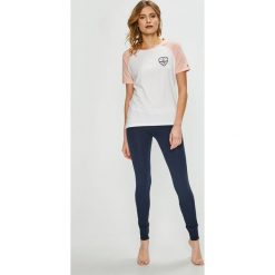 Tommy Hilfiger - Piżama. Białe piżamy TOMMY HILFIGER, bez wzorów, z bawełny, bez ramiączek. W wyprzedaży za 239.90 zł.