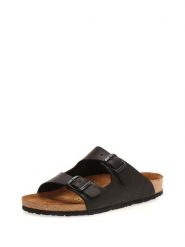 Comfortfusse Skórzane klapki w kolorze czarnym rozmiar: 39. Czarne klapki Comfortfüße, bez wzorów, z otwartym noskiem, bez obcasa. Za 223.95 zł.
