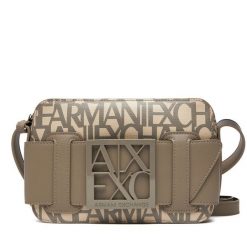 Torebka Armani Exchange. Brązowe listonoszki Armani Exchange, bez wzorów, bez dodatków. Za 589.99 zł.