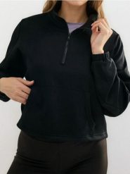 Bluza pullover - czarny. Czarne bluzy Sinsay, l, bez wzorów, bez kaptura. Za 49.99 zł.