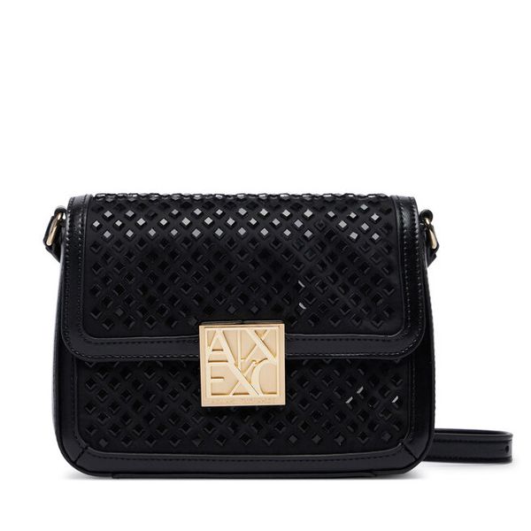 Torebka Armani Exchange. Czarne listonoszki Armani Exchange, bez wzorów, bez dodatków. Za 614.99 zł.
