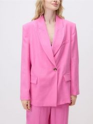 Marynarka oversize z modalem - różowy. Czerwone marynarki i żakiety Reserved, l, bez wzorów, z tkaniny. Za 259.99 zł.