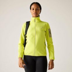 Damska bluza polarowa Ralina z zamkiem błyskawicznym. Żółte bluzy Regatta, bez wzorów, z elastanu, bez kaptura. W wyprzedaży za 229.99 zł.