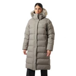 Parka dla kobiet Helly Hansen Aria. Szare parki Helly Hansen, na zimę, eleganckie, bez kaptura. W wyprzedaży za 1,293.50 zł.