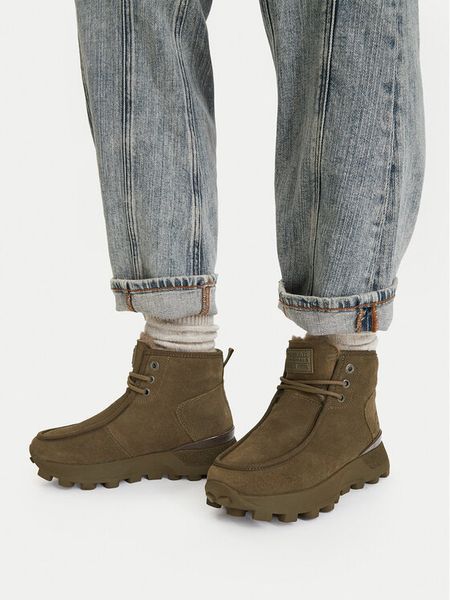 G-Star Raw Trzewiki CEO-YSH25D02-5 Khaki. Brązowe botki G-Star, bez wzorów, ze skóry, bez obcasa, na płaskiej podeszwie, bez zapięcia. Za 329.99 zł.