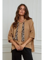 L'armoire de Suzette Bluza w kolorze jasnobrązowym rozmiar: 38/40. Brązowe bluzy L'armoire de Suzette, l, bez wzorów, z kapturem. Za 144.24 zł.