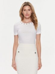 Marciano Guess T-Shirt 4RGP24 6138A Biały Regular Fit. Białe t-shirty Marciano Guess, xs, z aplikacjami, z bawełny, bez kołnierzyka, bez ramiączek. Za 279.99 zł.