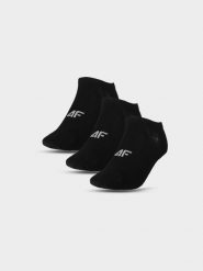 4F Skarpety casual przed kostkę (3-pack) damskie - czarne 35-38. Czarne skarpety 4f, bez wzorów, z bawełny. Za 44.99 zł.