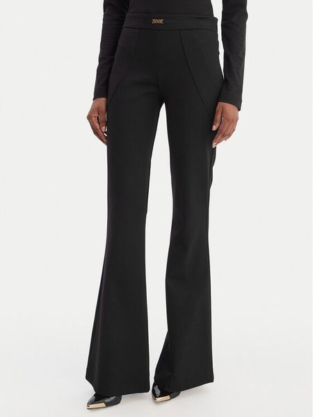 Versace Jeans Couture Spodnie materiałowe 80HAA115 J0092 Czarny Flare Fit. Czarne spodnie materiałowe Versace Jeans Couture, bez wzorów, z jeansu. Za 1,029.00 zł.