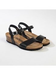 BACKSUN Sandały "Calabria" w kolorze czarnym na koturnie rozmiar: 42. Czarne sandały Backsun, bez wzorów, z otwartym noskiem, bez obcasa, na koturnie, bez zapięcia. Za 130.99 zł.