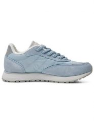 WODEN Skórzane sneakersy "Nellie Soft" w kolorze błękitnym rozmiar: 40. Niebieskie trampki Woden, bez wzorów, z materiału, bez zapięcia. Za 100.75 zł.