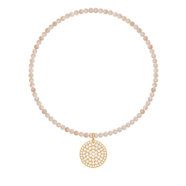 Bransoletka Sun z medalikiem z białymi cyrkoniami. Białe bransoletki Lilou, z cyrkonią, z mosiądzu. Za 228.00 zł.