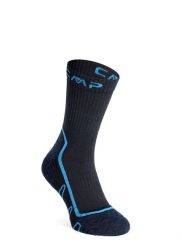 Skarpety turystyczne CMP Trekking Sock Poly Mid. Niebieskie skarpety CMP, bez wzorów, z elastanu. Za 46.09 zł.