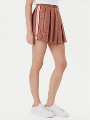 Lacoste Spódnica plisowana JF0516 Brązowy Regular Fit. Brązowe spódnice Lacoste, bez wzorów, z bawełny, plisowane. Za 587.02 zł.