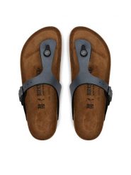Birkenstock Japonki Gizeh BF 1021457 Szary. Szare klapki Birkenstock, bez wzorów, ze skóry, bez obcasa. Za 319.99 zł.