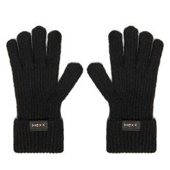 Rękawiczki MEXX. Czarne rękawiczki Mexx, bez wzorów, z dzianiny. Za 49.99 zł.