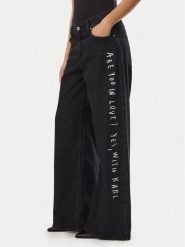 Karl Lagerfeld Jeans Jeansy B4W10111 Czarny Wide Leg. Czarne jeansy Karl Lagerfeld Jeans, bez wzorów. Za 549.99 zł.