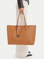Nine West Torebka CEO-SILK AVENUE-LDA8889 Brązowy jasny. Brązowe torebki klasyczne Nine West, bez wzorów, ze skóry, bez dodatków. Za 279.99 zł.